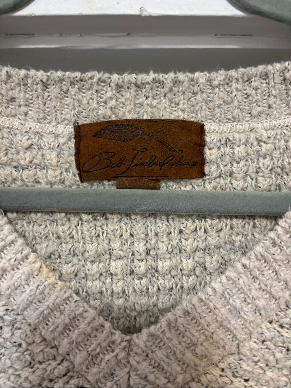 Textured Cream V-Neck Sweater Vest - Picture 2 of 2